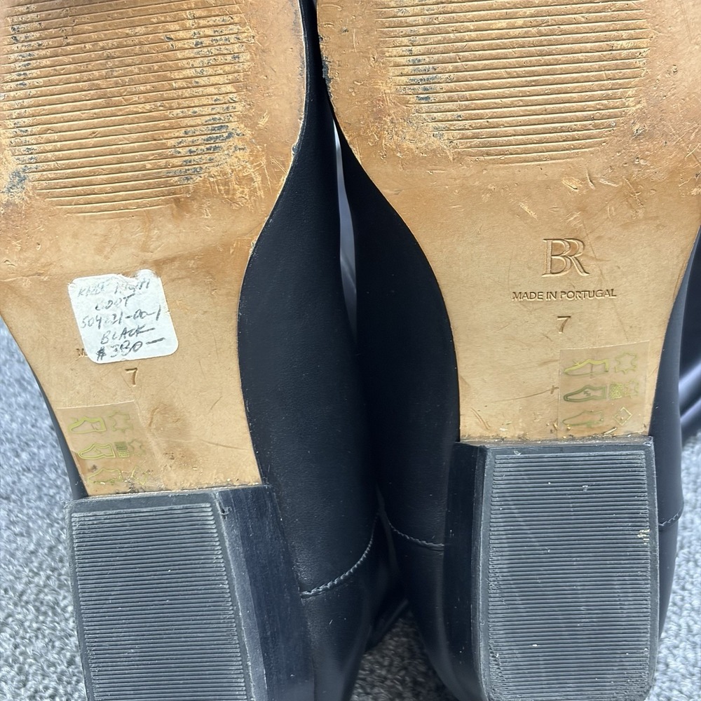 Banana Republic Italian Leather Tall Knee High Boots Black Women's Size 7 - Picture 10 of 13